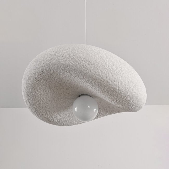 pendant light Kawa - white stone effect