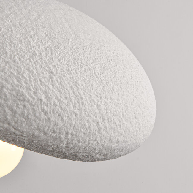 Wabi-Sabi Kawa pendant lamp with White stone effect - 40 x 36 cm