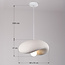 Wabi-Sabi Kawa pendant lamp with White stone effect - 60 x 55 cm
