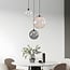 3-light pendant light Luminor - smoked, amber and clear glass