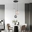 3-light pendant light Luminor - smoked, amber and clear glass