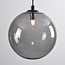 3-light pendant light Luminor - smoked, amber and clear glass