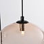 3-light pendant light Luminor - smoked, amber and clear glass