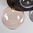 Lumose 3-light ceiling light - smoked, amber and clear glass