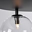 Lumose 3-light ceiling light - smoked, amber and clear glass