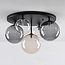 Lumose 5-light ceiling lamp with various glass spheres