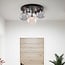 Lumose 5-light ceiling light - smoked, amber and clear glass