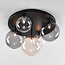 Lumose 5-light ceiling lamp with various glass spheres