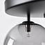 Lumose 5-light ceiling light - smoked, amber and clear glass