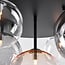 Lumose 5-light ceiling light - smoked, amber and clear glass