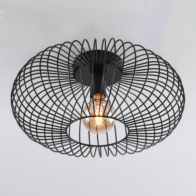 1-light ceiling light Metal - black metal