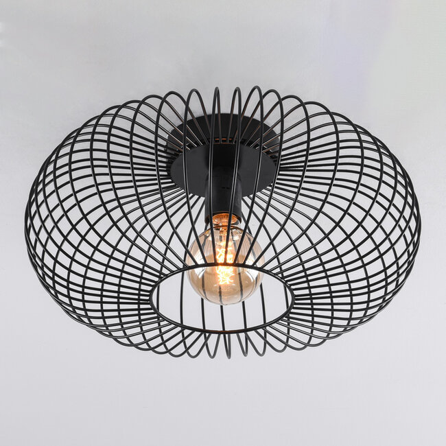 Ceiling lights of Black metal, 1-light - Metal