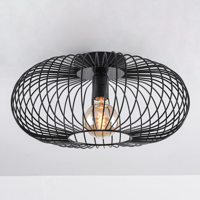 Ceiling lights of Black metal, 1-light - Metal