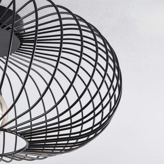 1-light ceiling light Metal - black metal