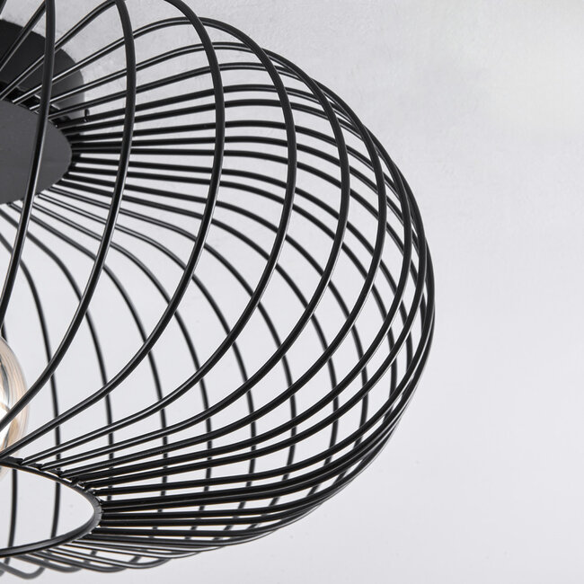 Ceiling lights of Black metal, 1-light - Metal