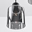 Palaio 6-light pendant light - black with smoked glass