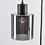 Palaio 6-light pendant light - black with smoked glass