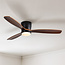 Summer/winter ceiling fan in wood with adjustable colour temperature - Flux