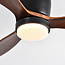 Summer/winter ceiling fan in wood with adjustable colour temperature - Flux