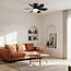 Ceiling fan Swift in black - adjustable colour temperature