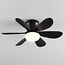 Ceiling fan Swift in black - adjustable colour temperature