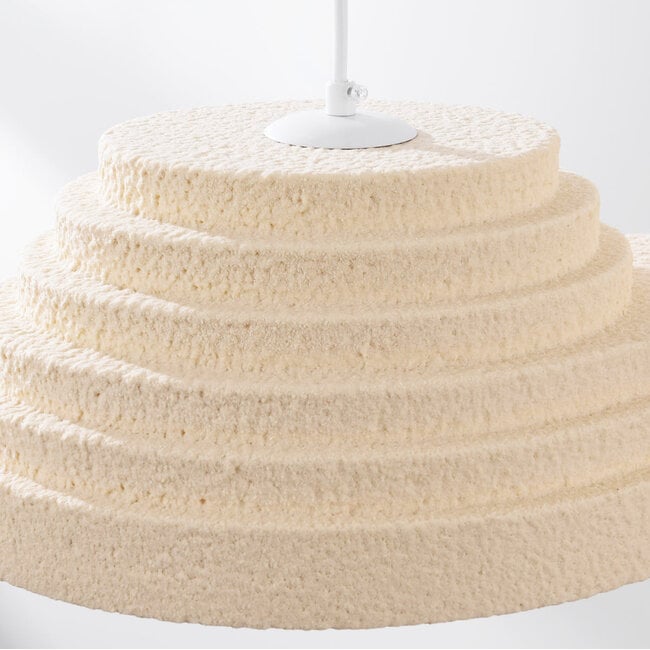 Jumo 2-light pendant light - sandy beige stone effect