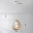 Contemporary Wabi-Sabi pendant lamp incl. G9 light source Shio - sand beige 38 x 42 cm