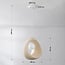 pendant light Shio - sandy beige stone effect