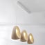 Akao 3-light pendant light - sandy beige stone effect