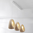 Contemporary Wabi-Sabi Akao pendant lamp with 3 light points, including light bulbs - sand beige