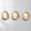 Akao 3-light pendant light - sandy beige stone effect