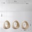 Akao 3-light pendant light - sandy beige stone effect