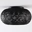 Caia 3-light ceiling light - black bamboo