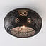 Caia 3-light ceiling light - black bamboo