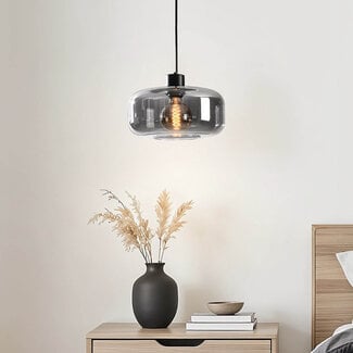 pendant light Shade - black with smoked glass