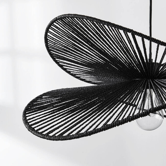 Modern boho-chic pendant lamp Janah - Black