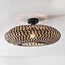 Boho-chic ceiling lamp Marui in hand-woven bamboo