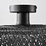 Boho-chic ceiling lamp Yuan in hand-woven bamboo, black