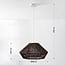pendant light Mizu in terylene - dark brown