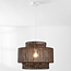 Japandi Sumi pendant light in dark brown