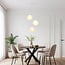 3-light pendant light Dayin 3D-printed - wavy design