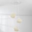 3-light pendant light Dayin 3D-printed - wavy design
