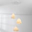 3-light pendant light Inswa 3D-printed - wavy design