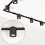 Modern 3-metre single-phase track lighting system with Zylo spotlights - ceiling lights
