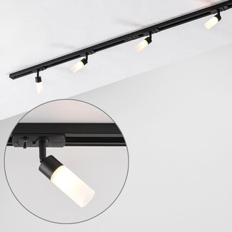 1-phase Vexa track lighting system, 1.5 metres long, with narrow G9 spotlights