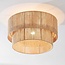 Fika ceiling lamp with woven hemp shade