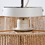 Fika ceiling lamp with woven hemp shade