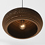 1-light pendant light Haze in pressed paper fibre - black