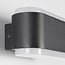 Designer up-down bathroom wall lamp Cale in black