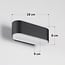 Designer up-down bathroom wall lamp Cale in black
